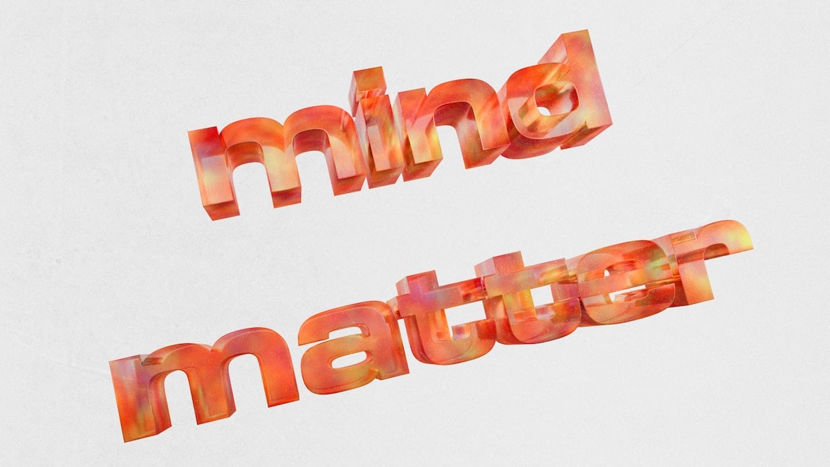 Mind Over Matter Glass Text | Blender 3D